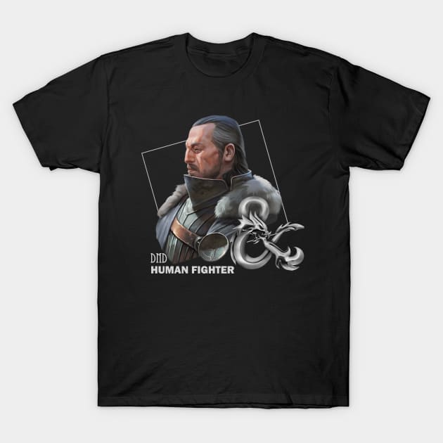 dungeons and dragons - Human Fighter T-Shirt by Nashida Said